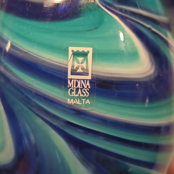 Mdina Glass Goblet tumbler pair - Picture 9 of 9